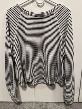 HYFVE Black and White Striped Long Sleeve Tee